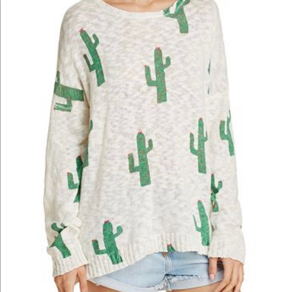 Show Me Your Mumu Varsity Cactus Sweater